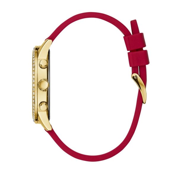 Red Rhinestone Multifunction Watch - Picture 3 of 6